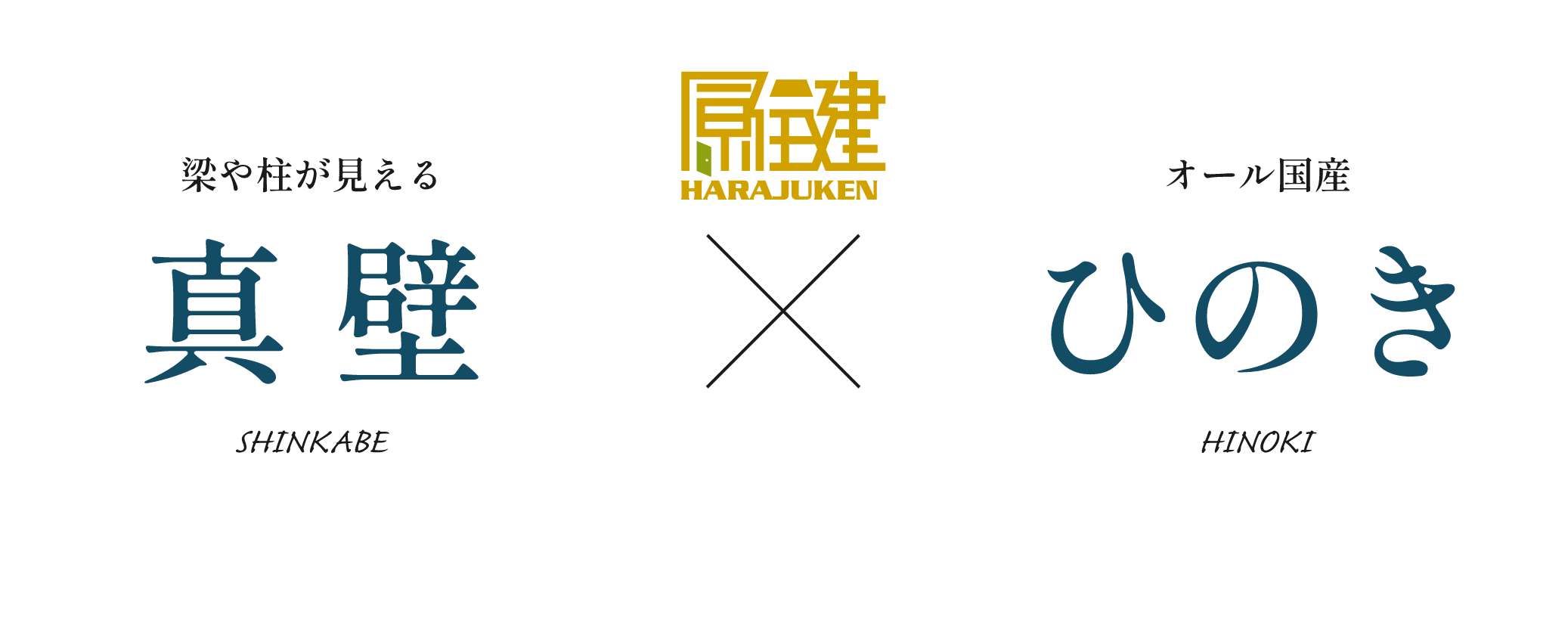 梁や柱が見える真壁 × オール国産ひのき 原住建