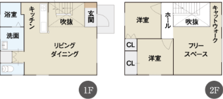 二階屋スタイル（2階建て）
