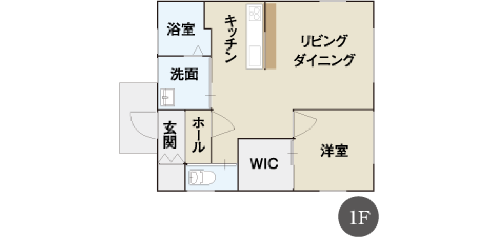 平屋スタイル　間取り図　イラスト