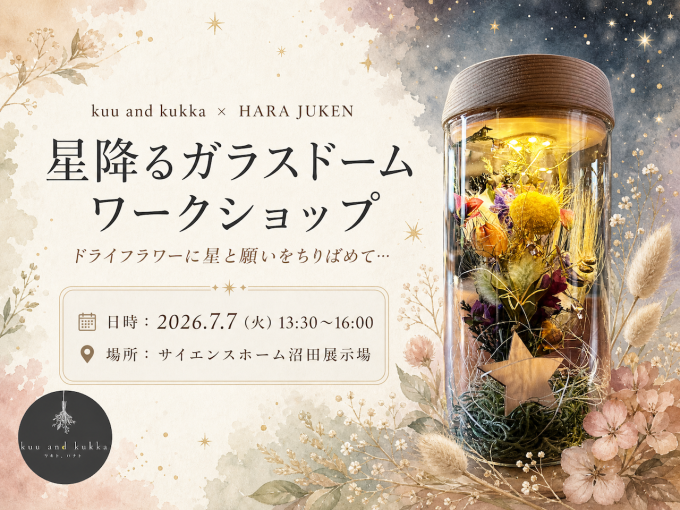 「星降るガラスドームワークショップ」 アイキャッチ画像